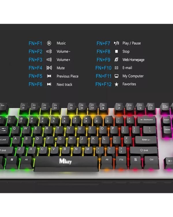 LED Işıklı Kablolu Gaming Klavye ve Mouse Seti