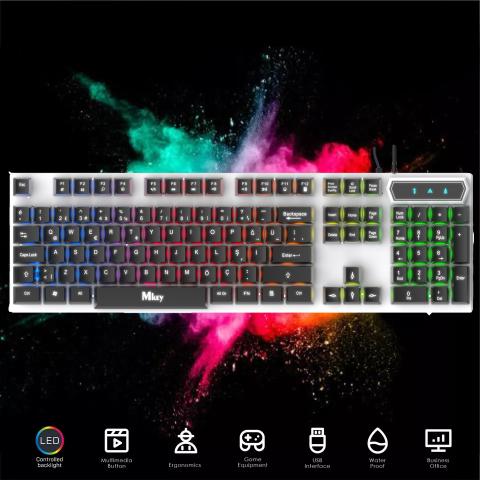 LED Işıklı Kablolu Gaming Klavye ve Mouse Seti