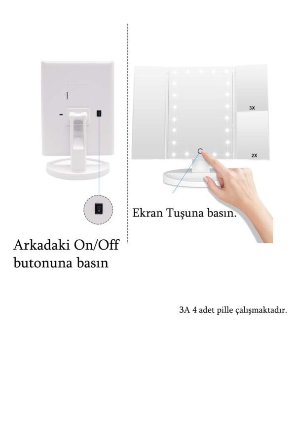 Urzuva Işıklı LED'li Büyüteçli Makyaj Aynası