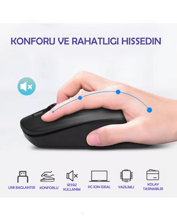 MK-113 Kablosuz Klavyeve Mouse Seti