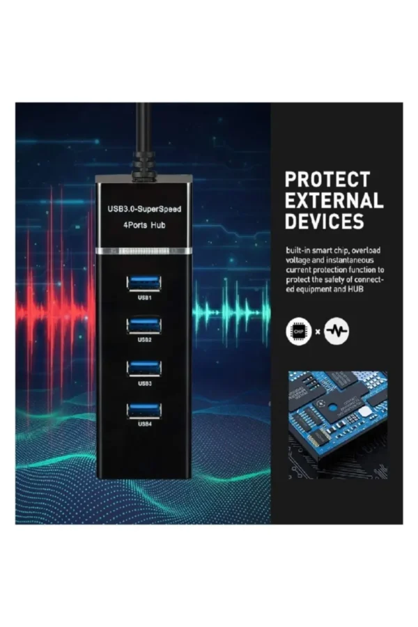 Usb 3.0 Çoğaltıcı Usb Çoklayıcı 1.8 metre kablo uzunluğu 100 adet