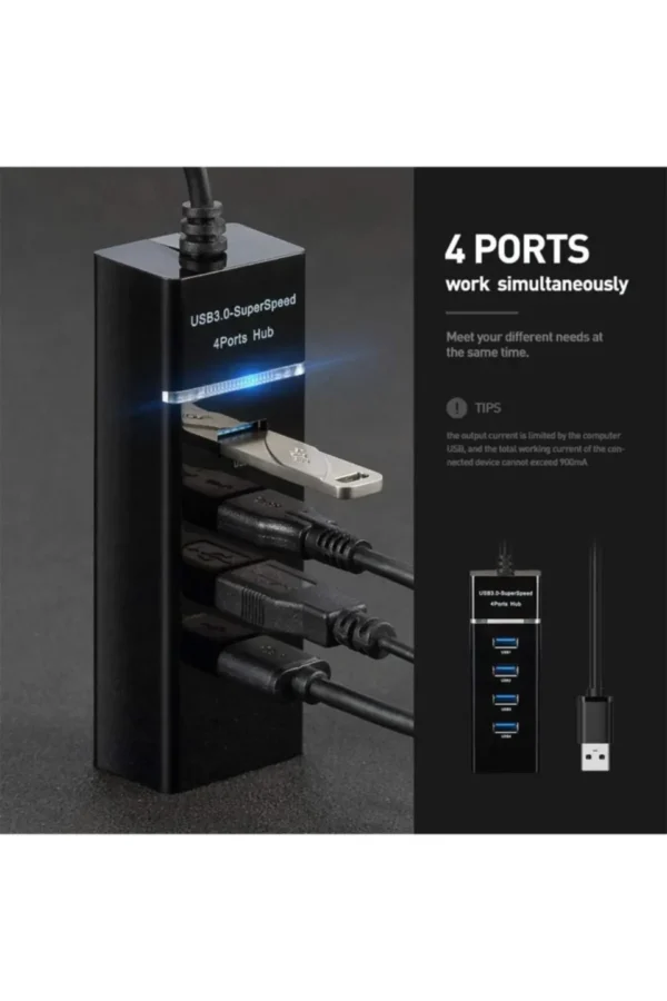 Usb 3.0 Çoğaltıcı Usb Çoklayıcı 1.8 metre kablo uzunluğu 100 adet