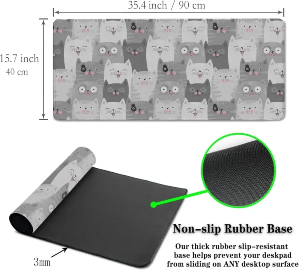 Gaming oyuncu Mouse pad Kaydırmaz Kauçuk Dikişli Kenar 80x30 cm Mousepad