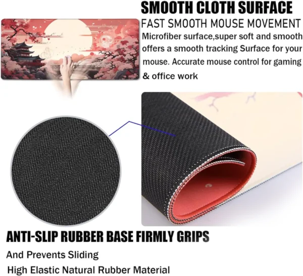 Gaming oyuncu Mouse pad Kaydırmaz Kauçuk Dikişli Kenar 80x30 cm Mousepad
