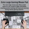 Gaming oyuncu Mouse pad Kaydırmaz Kauçuk Dikişli Kenar 80x30 cm Mousepad