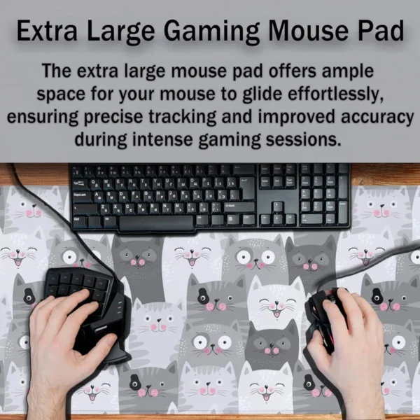 Gaming oyuncu Mouse pad Kaydırmaz Kauçuk Dikişli Kenar 80x30 cm Mousepad