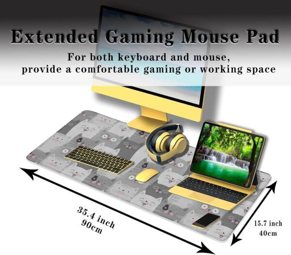 Gaming oyuncu Mouse pad Kaydırmaz Kauçuk Dikişli Kenar 80x30 cm Mousepad