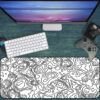 Gaming oyuncu Mouse pad Kaydırmaz Kauçuk Dikişli Kenar 80x30 cm Mousepad