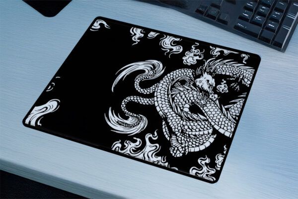 Yin Dragon Gaming Oyuncu XL Mouse Pad Kaydırmaz Dikişli Mousepad 40x30 Mm