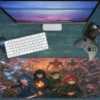 Gaming oyuncu Mouse pad Kaydırmaz Kauçuk Dikişli Kenar 80x30 cm Mousepad