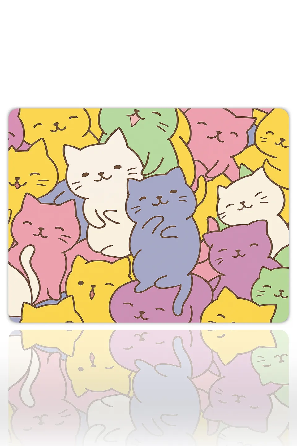 Color Meow Gaming Oyuncu XL Mouse Pad Kaydırmaz Dikişli Mousepad 40x30 cm 3 Mm