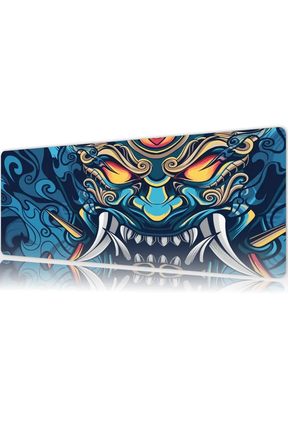 Oni Reborn Gaming oyuncu Mouse pad Kaydırmaz Kauçuk Dikişli Kenar 90x40 cm 4mm Mousepad