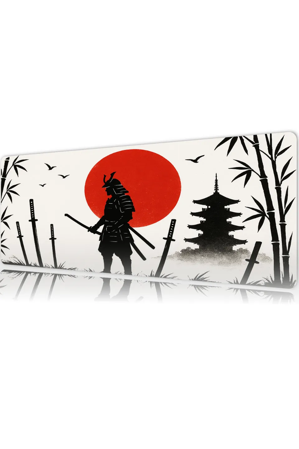 Spirit of the Samurai Gaming oyuncu Mouse pad Kaydırmaz Kauçuk Dikişli Kenar 90x40 cm 4mm Mousepad