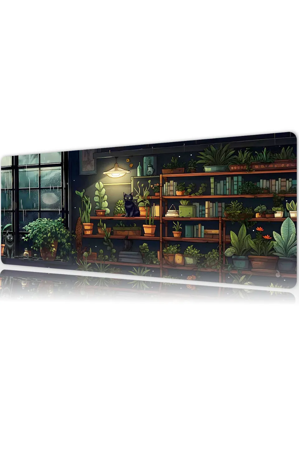 The Botanist’s Cat Gaming oyuncu Mouse pad Kaydırmaz Kauçuk Dikişli Kenar 80x30 cm Mousepad