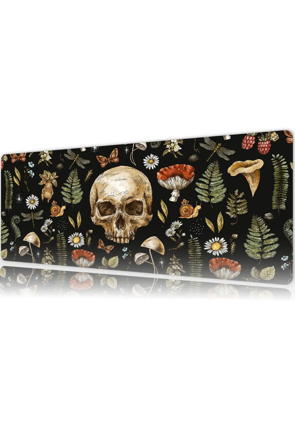 Botanic Bones Gaming oyuncu Mouse pad Kaydırmaz Kauçuk Dikişli Kenar 80x30 cm Mousepad (Kopya)