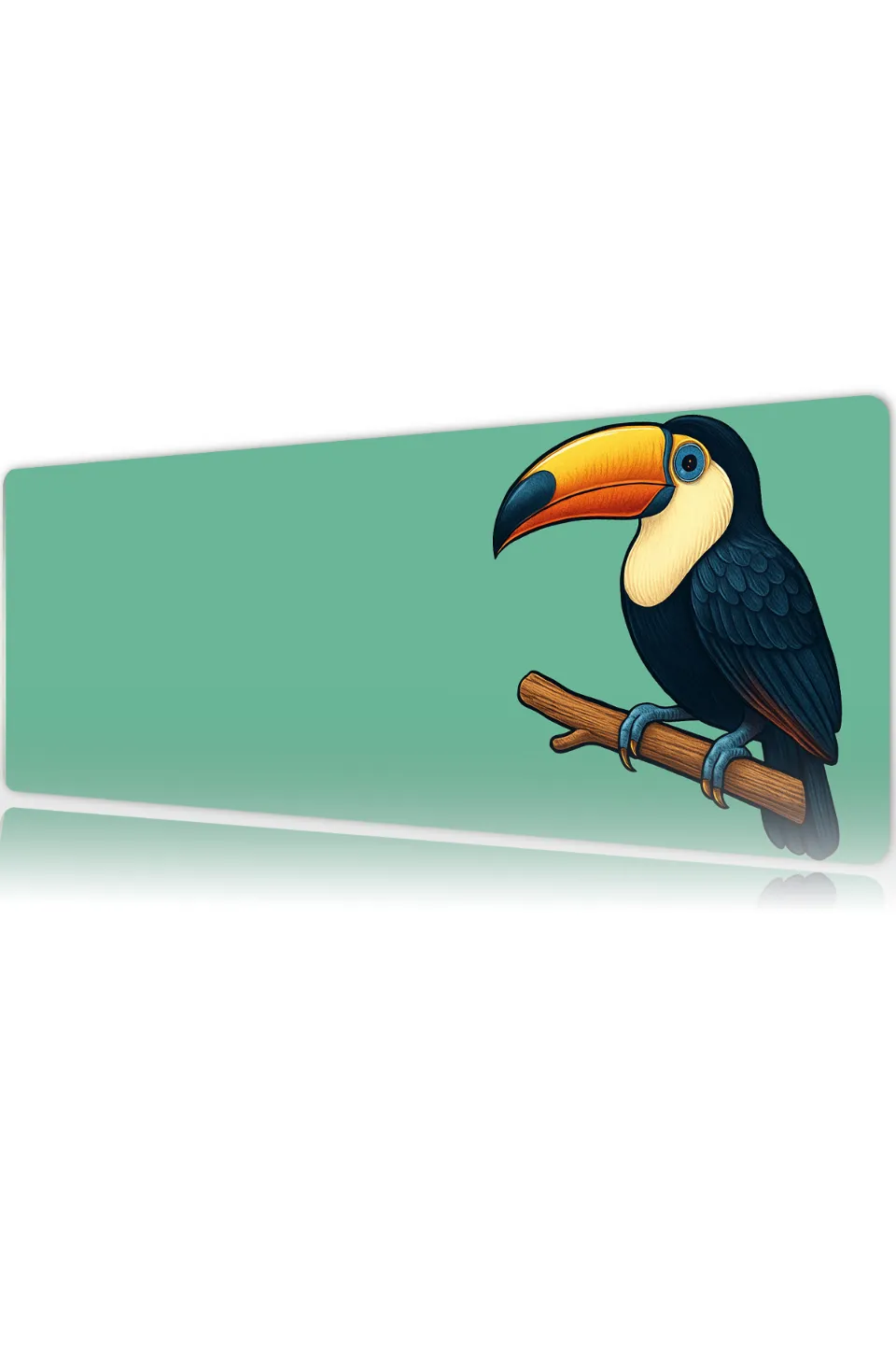 Tukan Kuşu Gaming oyuncu Mouse pad Kaydırmaz Kauçuk Dikişli Kenar 90x40 cm 4mm Mousepad