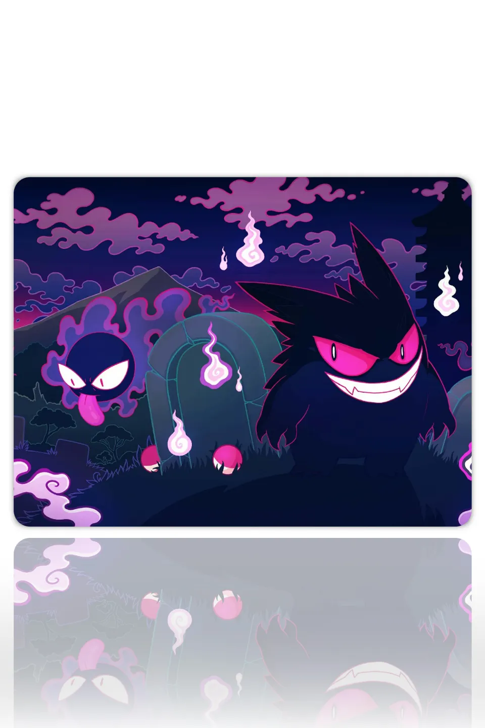 canavar2 Gengar Gaming Oyuncu XL Mouse Pad Kaydırmaz Dikişli Mousepad 480x400x4 Mm Dikişli Premium Model