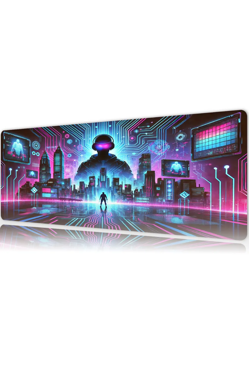 Neonverse Gaming oyuncu Mouse pad Kaydırmaz Kauçuk Dikişli Kenar 90x40 cm 4mm Mousepad