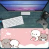 Gaming oyuncu Mouse pad Kaydırmaz Kauçuk Dikişli Kenar 80x30 cm Mousepad