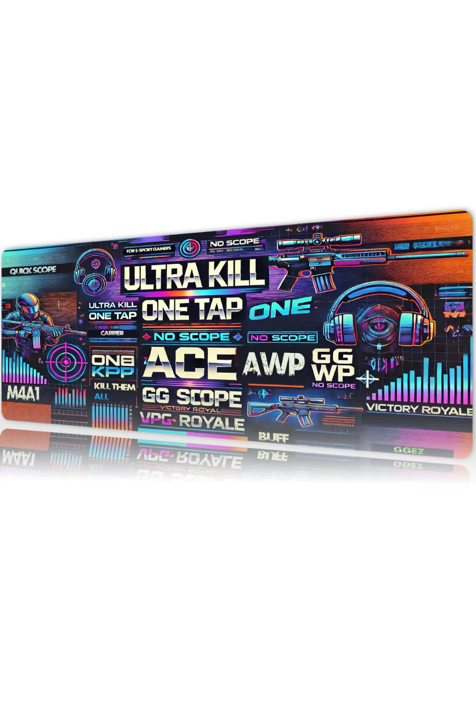 Pixel Warfare Gaming oyuncu Mouse pad Kaydırmaz Kauçuk Dikişli Kenar 90x40 cm 4mm Mousepad