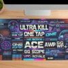 Gaming oyuncu Mouse pad Kaydırmaz Kauçuk Dikişli Kenar 80x30 cm Mousepad