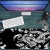 Yin Dragon Gaming oyuncu Mousepad Kaydırmaz Kauçuk Dikişli Kenar 90×40 cm Mousepad