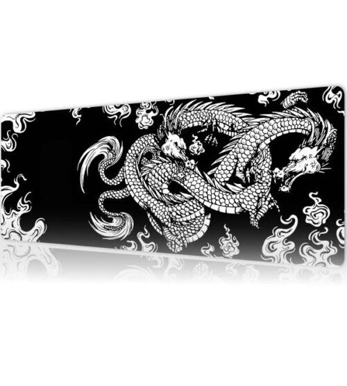 Yin Dragon Gaming oyuncu Mousepad Kaydırmaz Kauçuk Dikişli Kenar 90×40 cm Mousepad