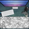 Topographic Vision Gaming oyuncu Mousepad Kaydırmaz Kauçuk Dikişli Kenar 90×40 cm Mousepad