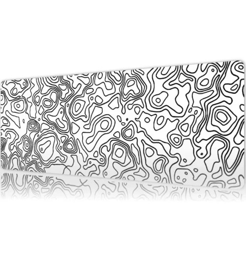 Topographic Vision Gaming oyuncu Mousepad Kaydırmaz Kauçuk Dikişli Kenar 90×40 cm Mousepad