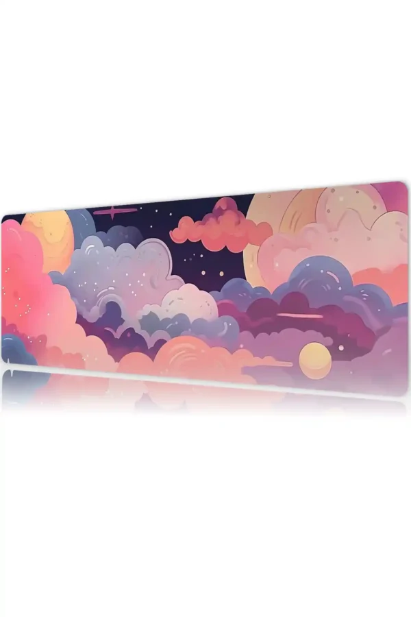 ETSYKK02 (1) Dreamscape Sky Gaming oyuncu Mousepad Kaydırmaz Kauçuk Dikişli Kenar 90×40 cm Mousepad