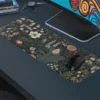 cicekler4 Midnight Garden Gaming oyuncu Mousepad Kaydırmaz Kauçuk Dikişli Kenar 90×40 cm Mousepad