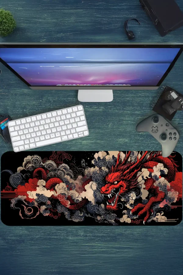 Ashen Fang Gaming oyuncu Mousepad Kaydırmaz Kauçuk Dikişli Kenar 90×40 cm Mousepad