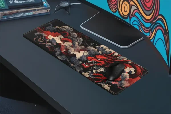 Ashen Fang Gaming oyuncu Mousepad Kaydırmaz Kauçuk Dikişli Kenar 90×40 cm Mousepad