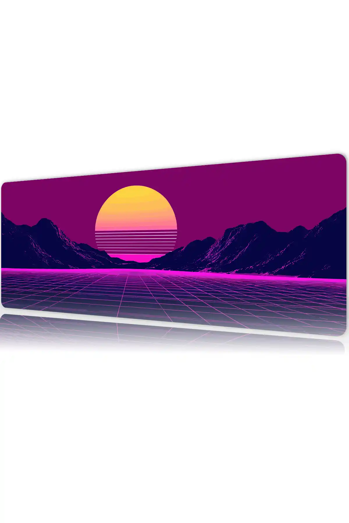 Neon Horizon Gaming oyuncu Mousepad Kaydırmaz Kauçuk Dikişli Kenar 80x30 cm Mousepad