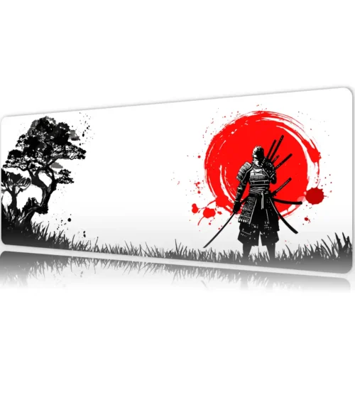 Blood Sun Ronin Gaming oyuncu Mousepad Kaydırmaz Kauçuk Dikişli Kenar 90×40 cm Mousepad