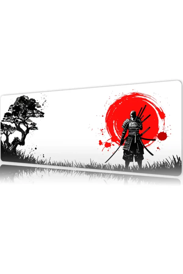Blood Sun Ronin Gaming oyuncu Mousepad Kaydırmaz Kauçuk Dikişli Kenar 90×40 cm Mousepad