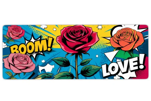 Boom & Blossom Gaming oyuncu Mousepad Kaydırmaz Kauçuk Dikişli Kenar 90×40 cm Mousepad