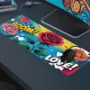 Boom & Blossom Gaming oyuncu Mousepad Kaydırmaz Kauçuk Dikişli Kenar 90×40 cm Mousepad