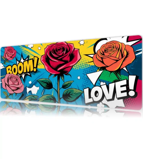 Boom & Blossom Gaming oyuncu Mousepad Kaydırmaz Kauçuk Dikişli Kenar 90×40 cm Mousepad