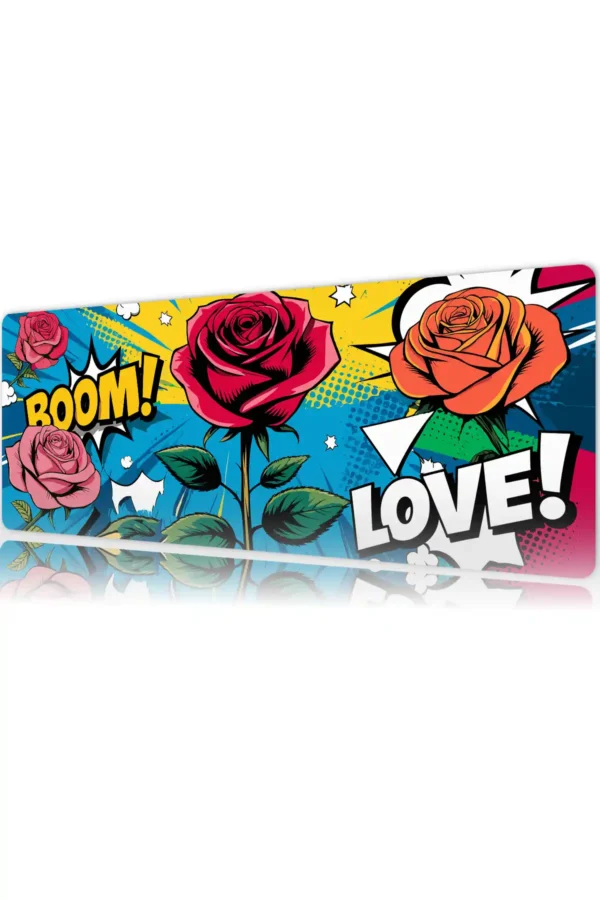 Boom & Blossom Gaming oyuncu Mousepad Kaydırmaz Kauçuk Dikişli Kenar 90×40 cm Mousepad