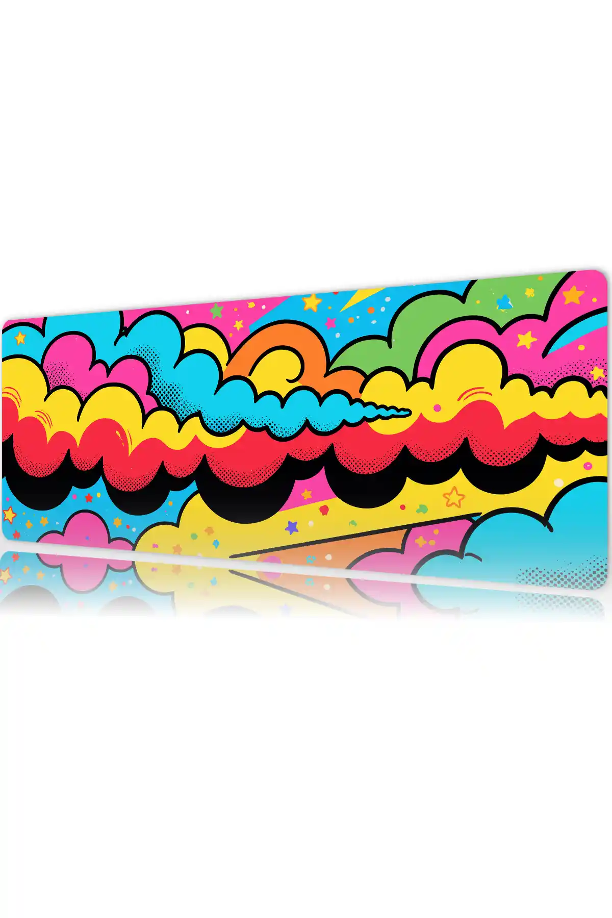 Boom Boomclouds Gaming oyuncu Mousepad Kaydırmaz Kauçuk Dikişli Kenar 80x30 cm Mousepad
