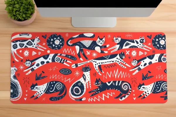 Catstronomy Gaming oyuncu Mousepad Kaydırmaz Kauçuk Dikişli Kenar 90×40 cm Mousepad