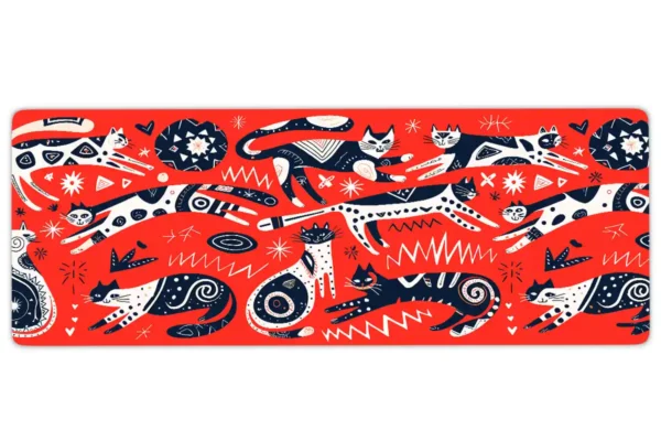 Catstronomy Gaming oyuncu Mousepad Kaydırmaz Kauçuk Dikişli Kenar 90×40 cm Mousepad