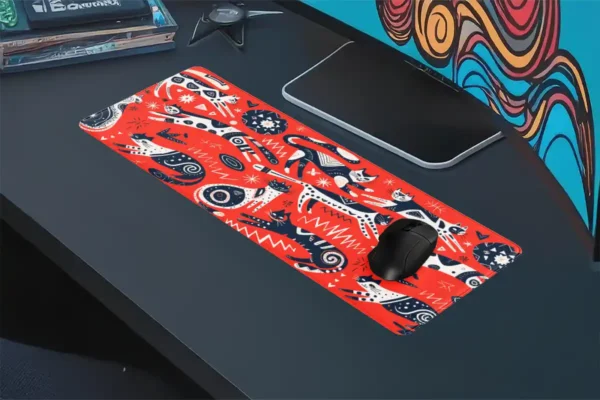 Catstronomy Gaming oyuncu Mousepad Kaydırmaz Kauçuk Dikişli Kenar 90×40 cm Mousepad