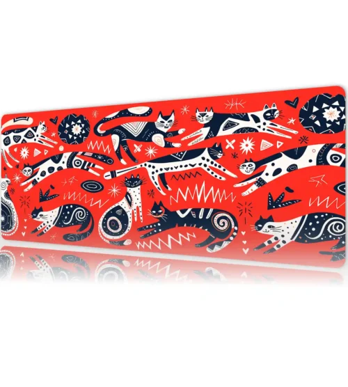 Catstronomy Gaming oyuncu Mousepad Kaydırmaz Kauçuk Dikişli Kenar 90×40 cm Mousepad