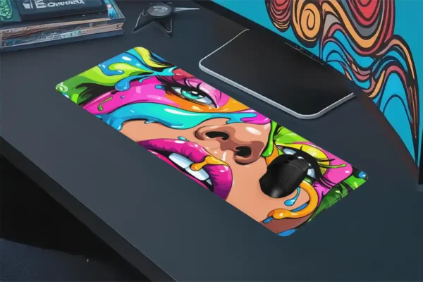 Chromatic Desire Gaming oyuncu Mousepad Kaydırmaz Kauçuk Dikişli Kenar 90×40 cm Mousepad