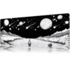 Cosmic Solitude Gaming oyuncu Mousepad Kaydırmaz Kauçuk Dikişli Kenar 90×40 cm Mousepad