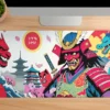 Demon of the Rising Sun Gaming oyuncu Mousepad Kaydırmaz Kauçuk Dikişli Kenar 90×40 cm Mousepad