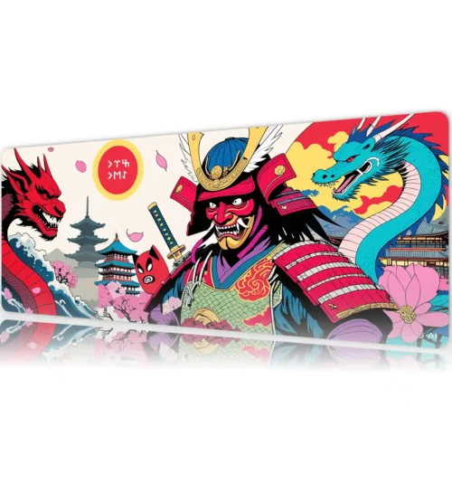 Demon of the Rising Sun Gaming oyuncu Mousepad Kaydırmaz Kauçuk Dikişli Kenar 90×40 cm Mousepad