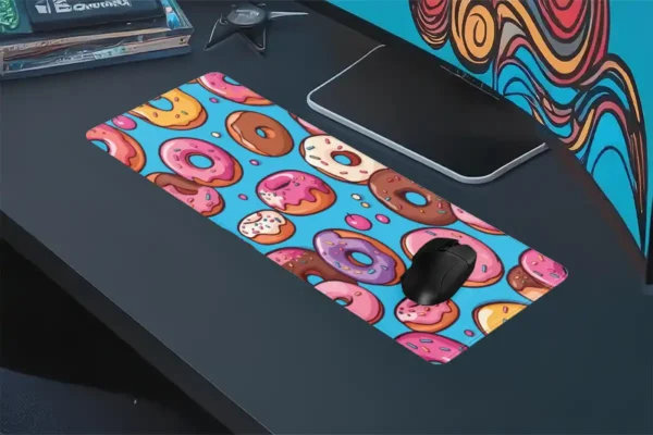 Donutverse Gaming oyuncu Mousepad Kaydırmaz Kauçuk Dikişli Kenar 90×40 cm Mousepad